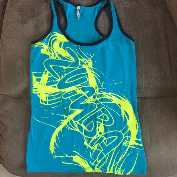 Zumba Waterfall Haze Racerback Tank - Picture 3 of 4